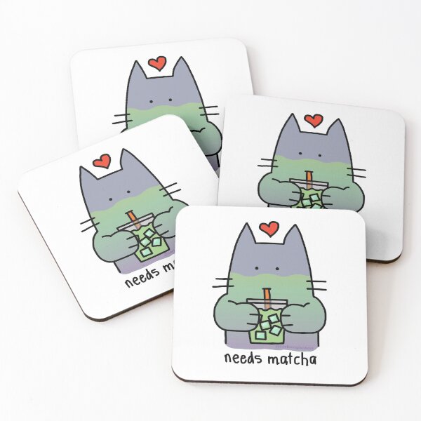 Item preview, Iced Matcha Cat designed and sold by cartoongoddess.