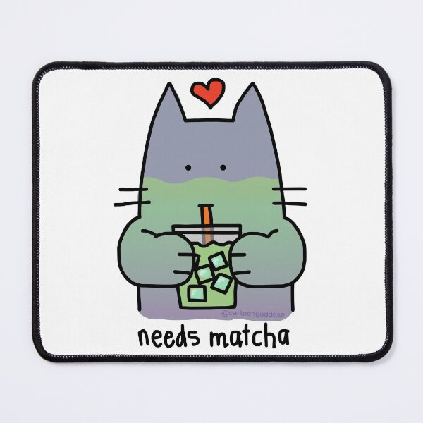 Item preview, Iced Matcha Cat designed and sold by cartoongoddess.