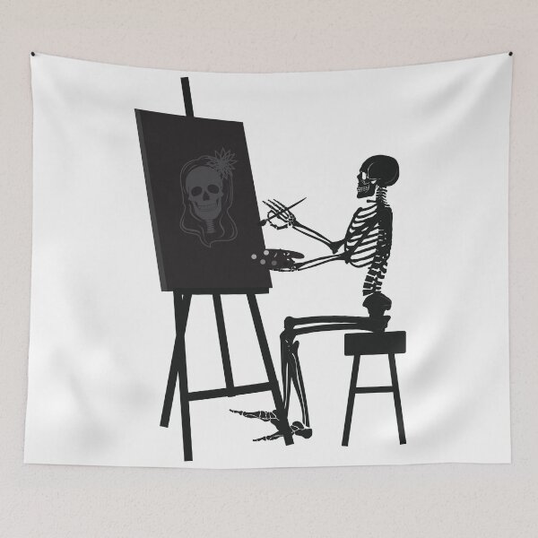 Item preview, Mr. Skeleton painting his Girlfriend designed and sold by magoa2am.