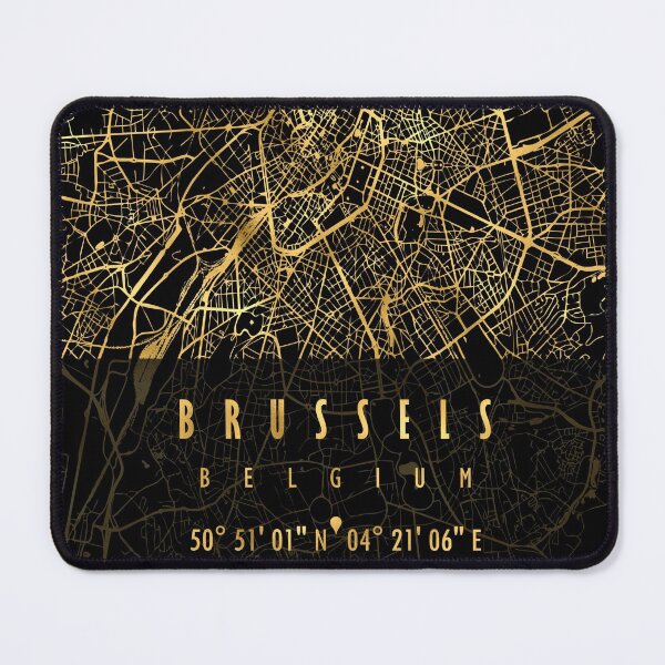 Item preview, Brussels Map Belgium designed and sold by hatimelhag.