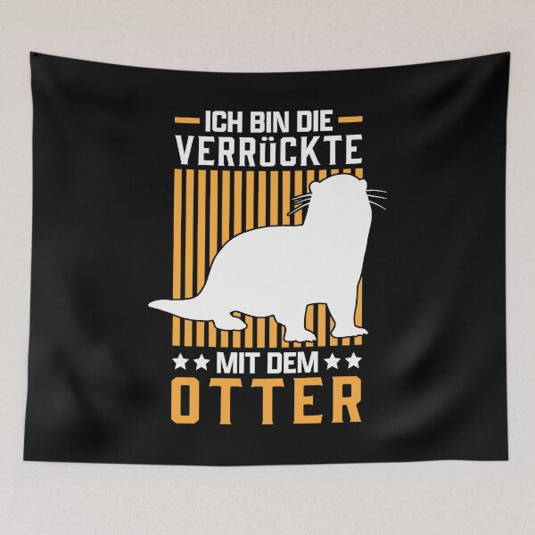 Item preview, The crazy otter with otters sea otters designed and sold by madgrfx.