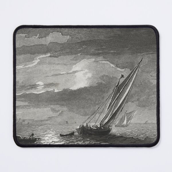 Item preview, Seascape with full moon (ca. 1779–1781) by Cornelis Ploos van Amstel. Original from The Rijksmuseum. designed and sold by LenaShines.