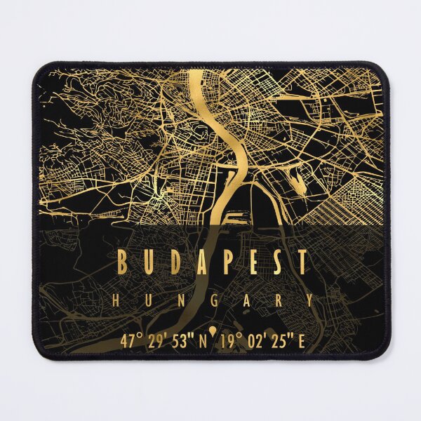 Item preview, Budapest Map Hungary designed and sold by hatimelhag.