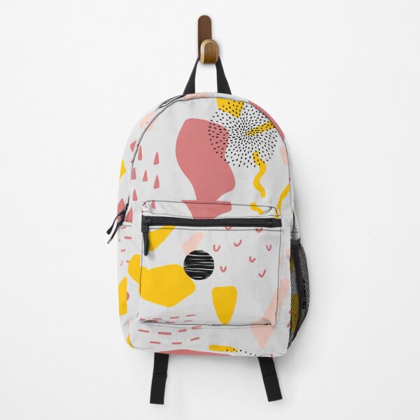 Item preview, Abstract Graphic Minimal shapes Artwork Pink Yellow Black designed and sold by JooArtPrints ★★★★★.