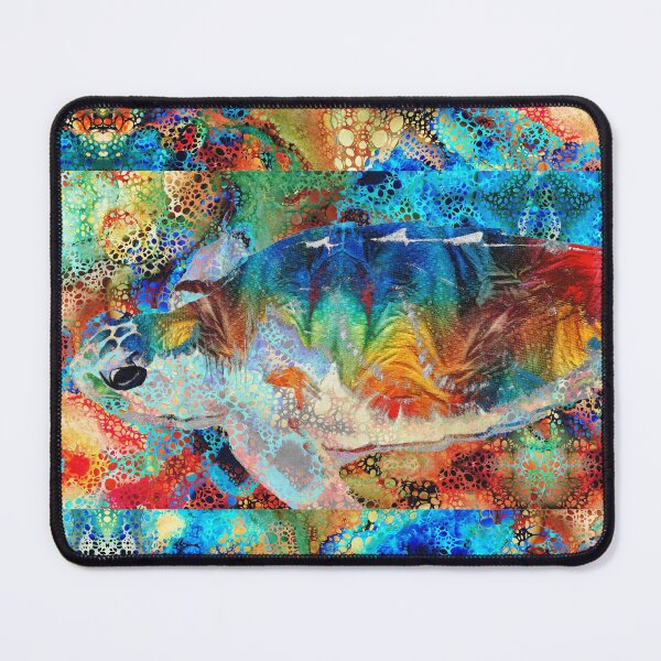 Item preview, Beachy Colorful Sea Turtle Art by Sharon Cummings designed and sold by Sharon Cummings Art.