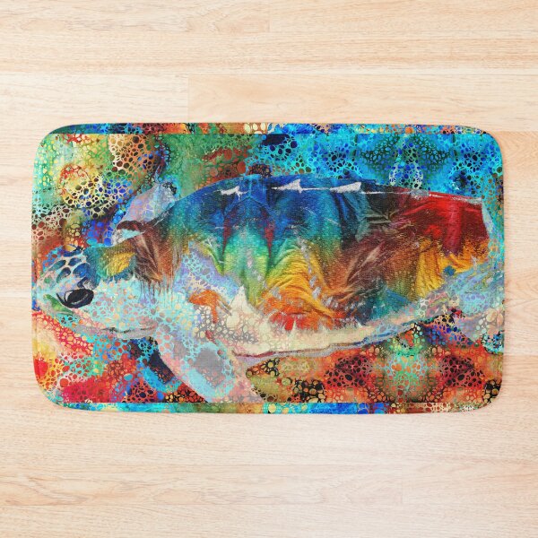 Item preview, Beachy Colorful Sea Turtle Art by Sharon Cummings designed and sold by Sharon Cummings Art.