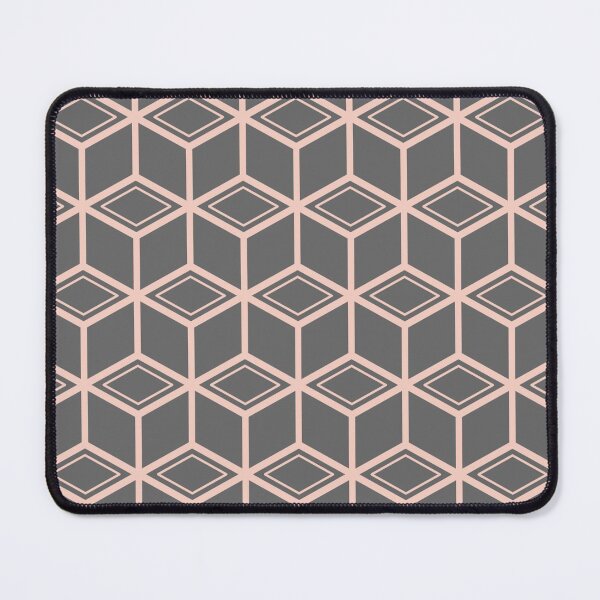 Item preview, Patterns Modern Geometric Abstract Minimal Cube Grey Pink designed and sold by JooArtPrints  ★★★★★.