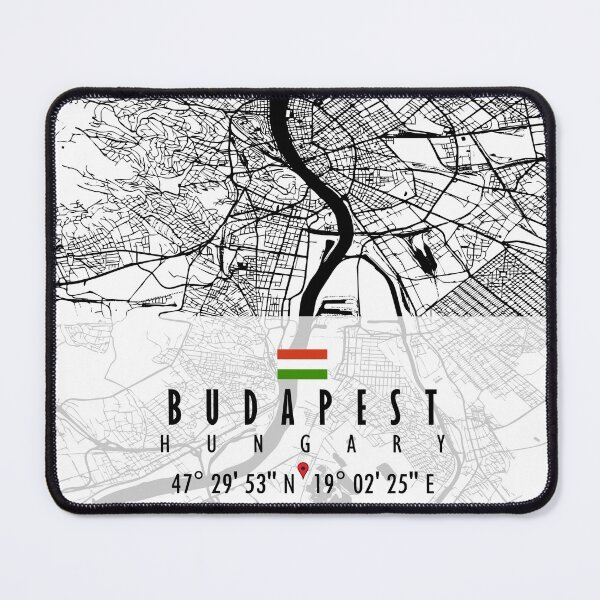 Item preview, Budapest Map Hungary designed and sold by hatimelhag.