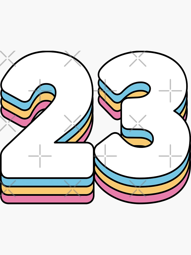 24 number Sticker for Sale by HanakiArt