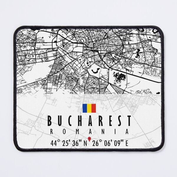 Item preview, Bucharest Map Romania designed and sold by hatimelhag.