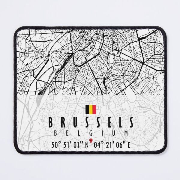 Item preview, Brussels Map Belgium designed and sold by hatimelhag.