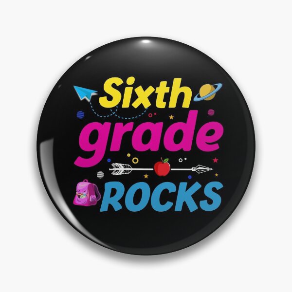 Item preview, Sixth Grade Rocks Back To School 6th Graders & Teachers designed and sold by TrenddyArts.