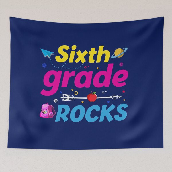 Item preview, Sixth Grade Rocks Back To School 6th Graders & Teachers designed and sold by TrenddyArts.