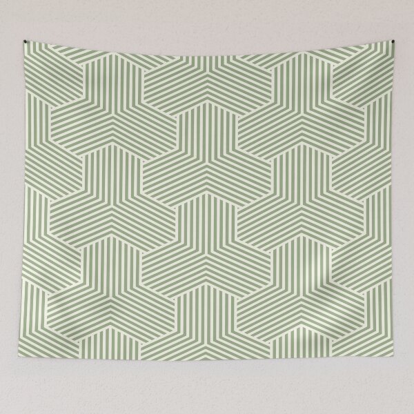Item preview, Aesthetic Minimalistic Sage Green Geometric designed and sold by venella.