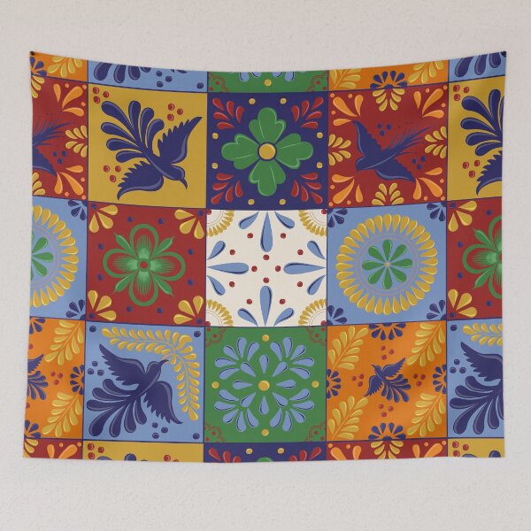 Item preview, Mexican Talavera Tiles Colorful Pattern designed and sold by Akbaly.