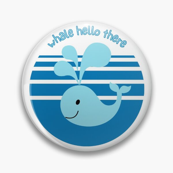 Item preview, Whale hello there - Animal pun designed and sold by The Agreeable Raven.