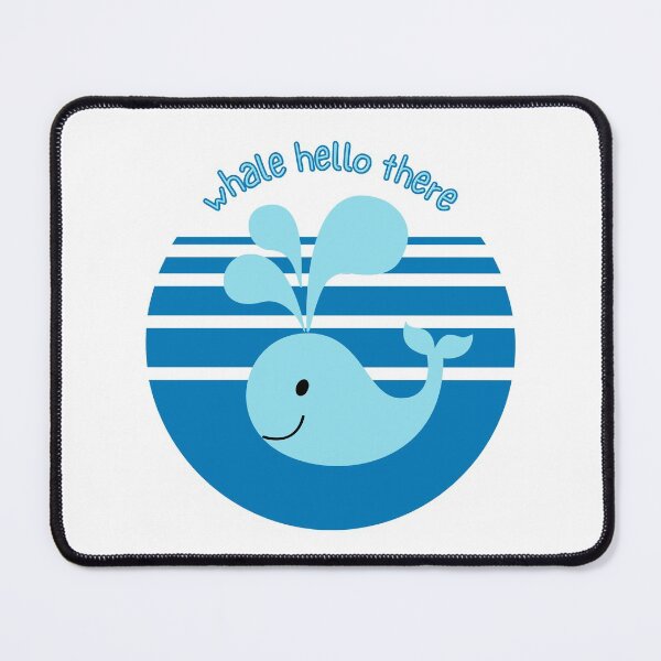 Item preview, Whale hello there - Animal pun designed and sold by The Agreeable Raven.
