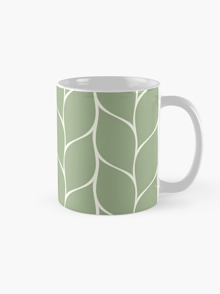 Green hourglass mug, aesthetic object