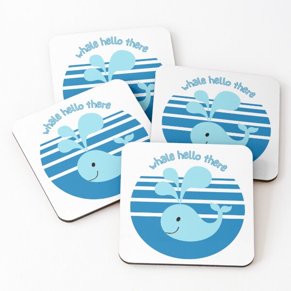 Item preview, Whale hello there - Animal pun designed and sold by The Agreeable Raven.
