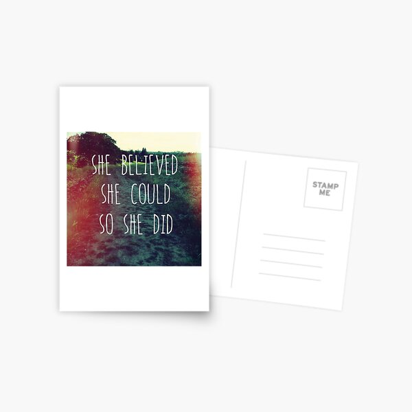 She Believed Postcard