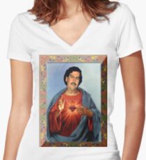 Saint Pablo Escobar Women's Fitted V-Neck T-Shirt