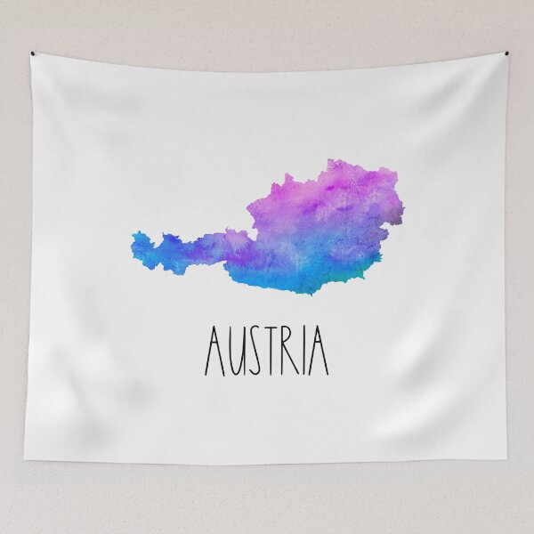 Item preview, Austria Watercolor Map - Austrian designed and sold by MountainD.