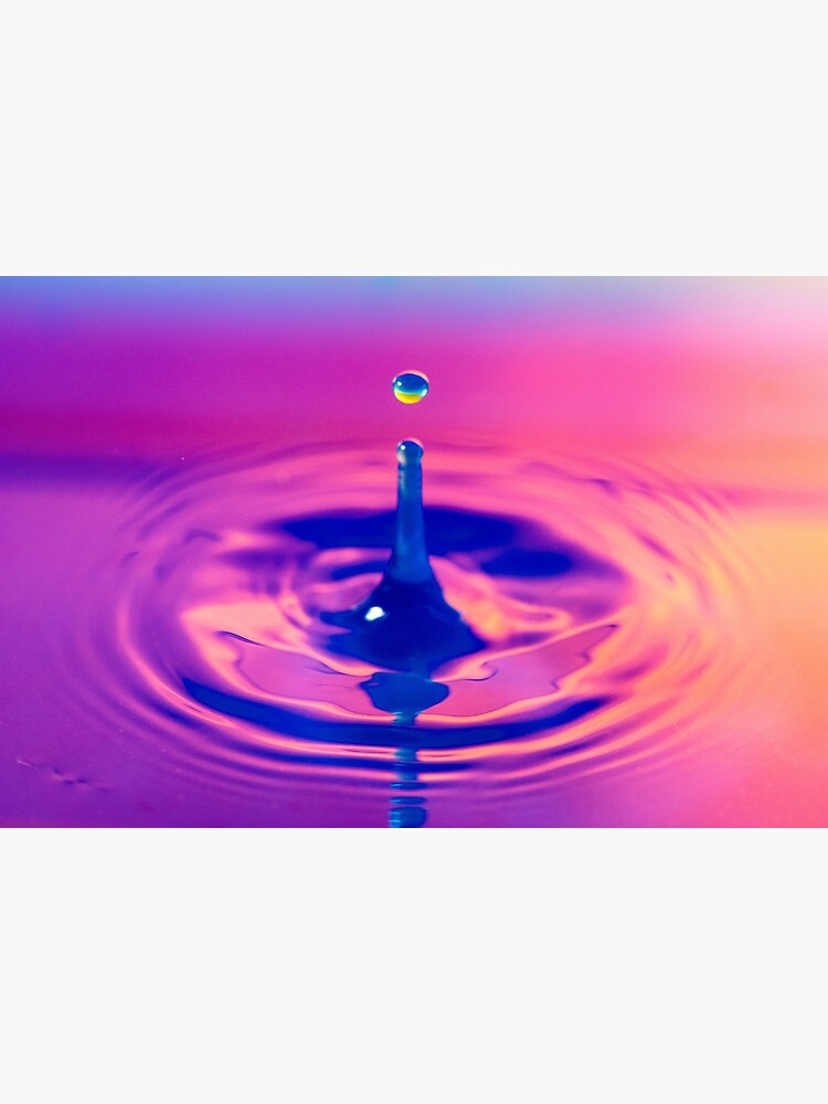 Wonderful Blue Purple and Pink Colors. Incredible Water Droplets Poster