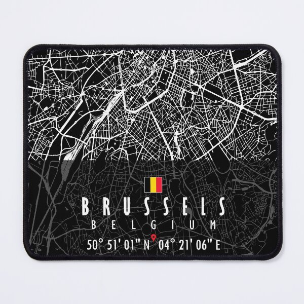 Item preview, Brussels Map Belgium designed and sold by hatimelhag.