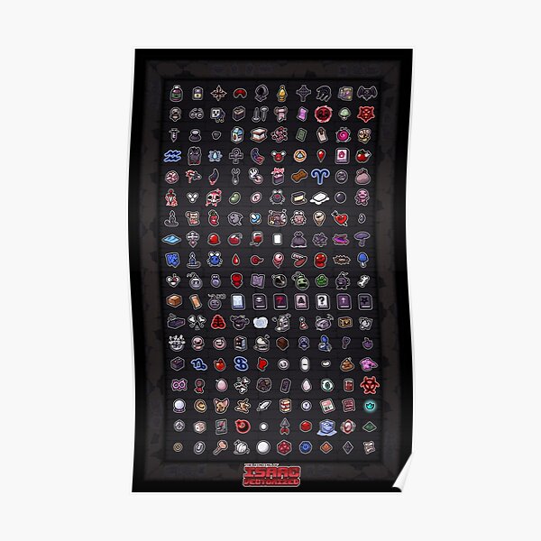 Binding of Isaac Items: Page 1 Poster