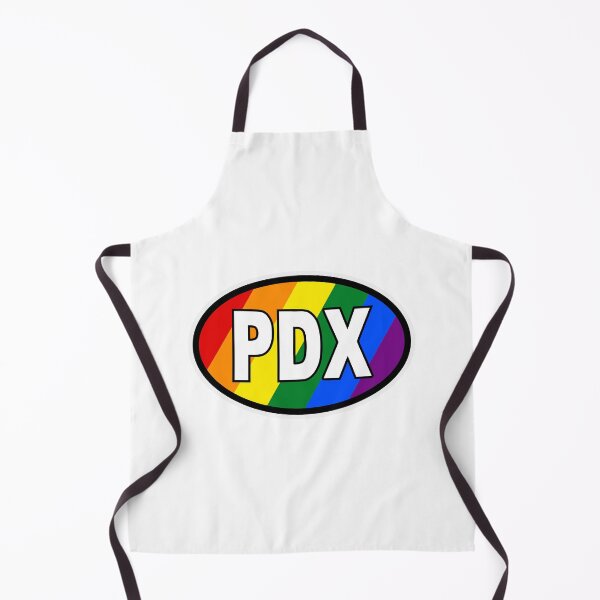 Item preview, PDX Gay Portland Oregon OR Pride Flag Oval Bumper Sticker designed and sold by cangurojoe.