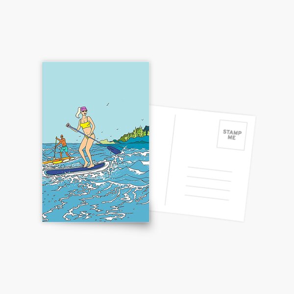 Item preview, Paddle Boarding in Tofino designed and sold by BalbinaStudio.