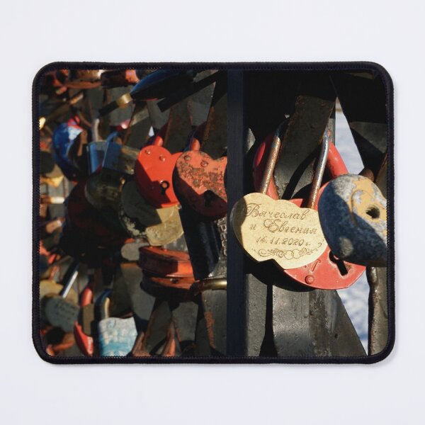 Item preview, Love Padlocks Lockers at the bridge in Russia. People have place padlocks on the fence symbolizes forever love designed and sold by Tae Mi.