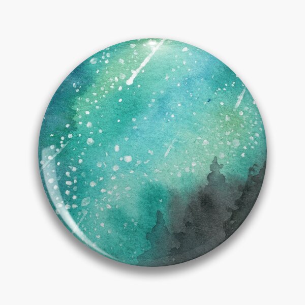 Item preview, Milky Way Over Forest Watercolor Landscape designed and sold by Danica Templeton.