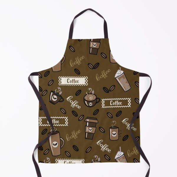 Item preview, Coffee Cups Pattern on Dark Brown  designed and sold by iCraftCafe.