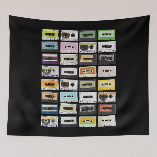 Item preview, Cassette Tapes Mixtapes 1980s Radio Music Graphic Print designed and sold by JImmieMGregor.