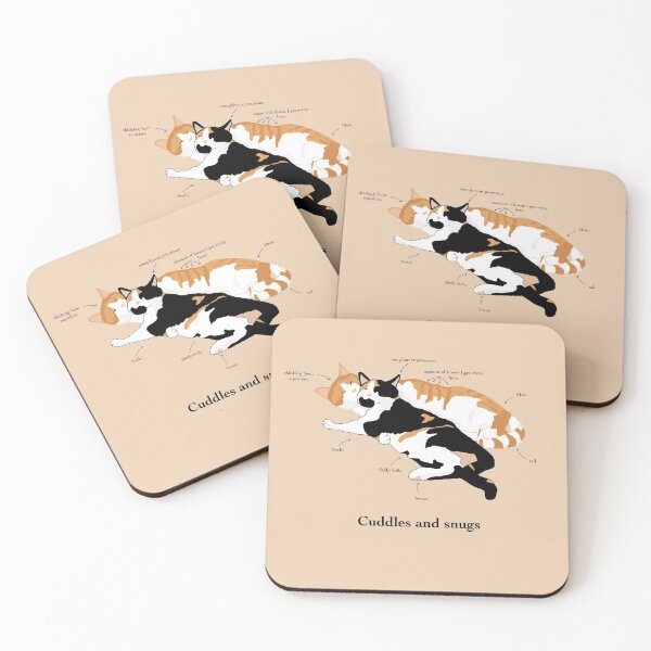 Item preview, Mole and Sushi, adorable kittens hugging, cat love. designed and sold by Achibebon.