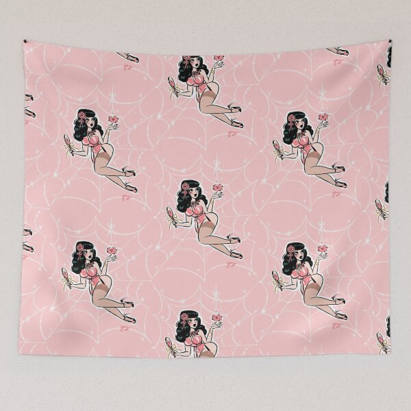 Item preview, Spider Web Powder Puff Pinup designed and sold by Andreayoung.