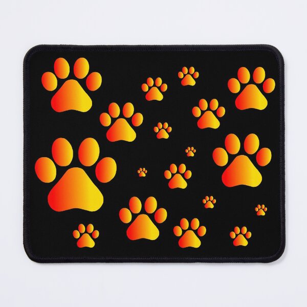 Item preview, Warm Red Yellow Pawprint Pattern designed and sold by Deborah Camp.
