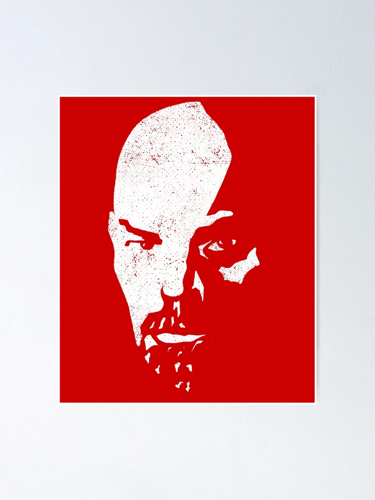 Vladimir Lenin vintage propaganda poster, graffiti stencil style