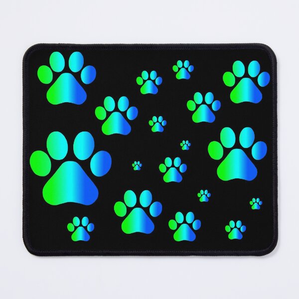 Item preview, Blue Green Ombre Pawprint Pattern designed and sold by Deborah Camp.