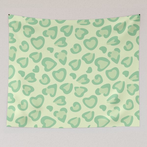 Item preview, Leopard pattern in hearts in shades of green designed and sold by rheabhargava.
