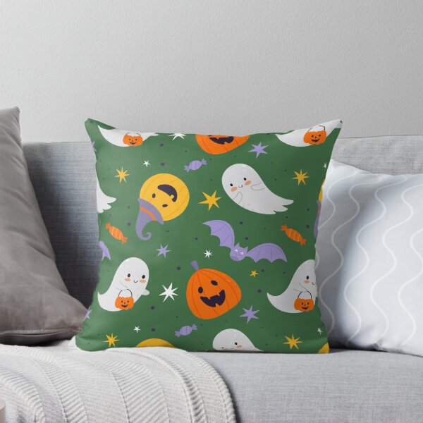 Item preview, cute pumpkin ghost pattern cute Halloween patterns designed and sold by TIHONA.