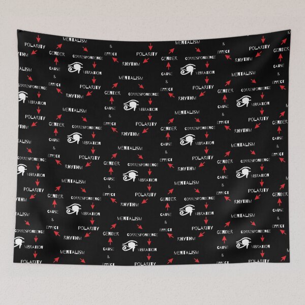 Item preview, LMNTZ- 7 Principles of Alchemy wht red on black 5000 designed and sold by TheSignsofSOIL.
