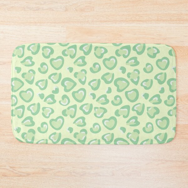 Item preview, Leopard pattern in hearts in shades of green with glow lines designed and sold by rheabhargava.