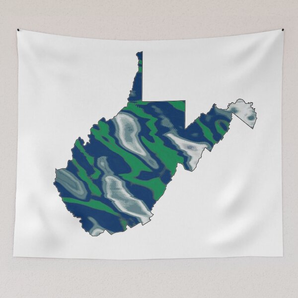 Item preview, Abstract West Virginia State designed and sold by doodle-mittens.