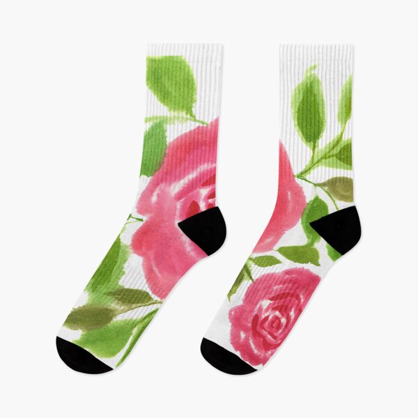 Item preview, Pink Roses With Leaves Illustration designed and sold by galleasstudio.