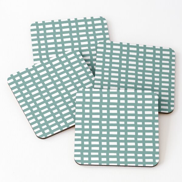 Item preview, White green seamless patterns. Abstract shapes designed and sold by essskina.