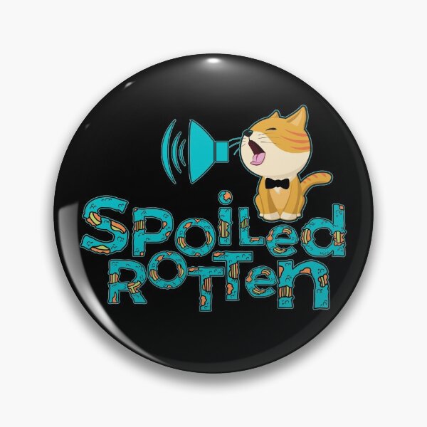 Item preview, Spoiled Rotten Funny Meowing Kitten With Volume Icon designed and sold by BeeZBeez.