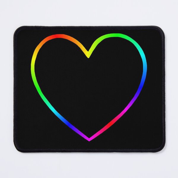 Item preview, Rainbow Heart Outline designed and sold by Deborah Camp.
