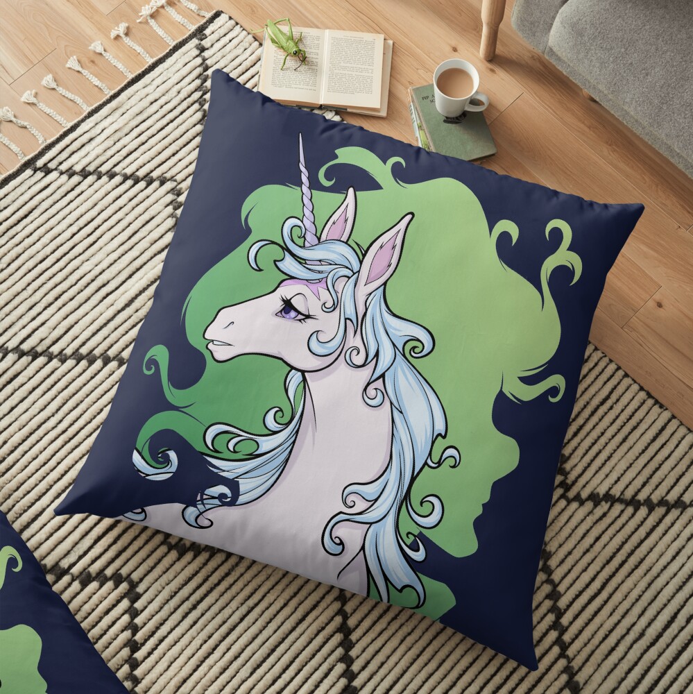 The Last Unicorn Molly Grue Green Floor Pillow